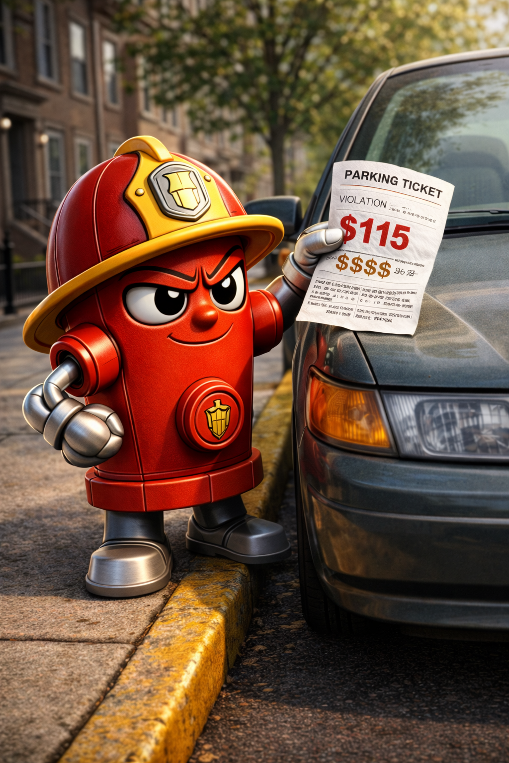 Spotlink image explaining hydrant parking rules in NYC